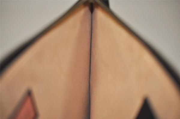 Authentic GUCCI Ghost LIFE IS GUCCI Clutch Bag Leather 445597 Black Box 6966I