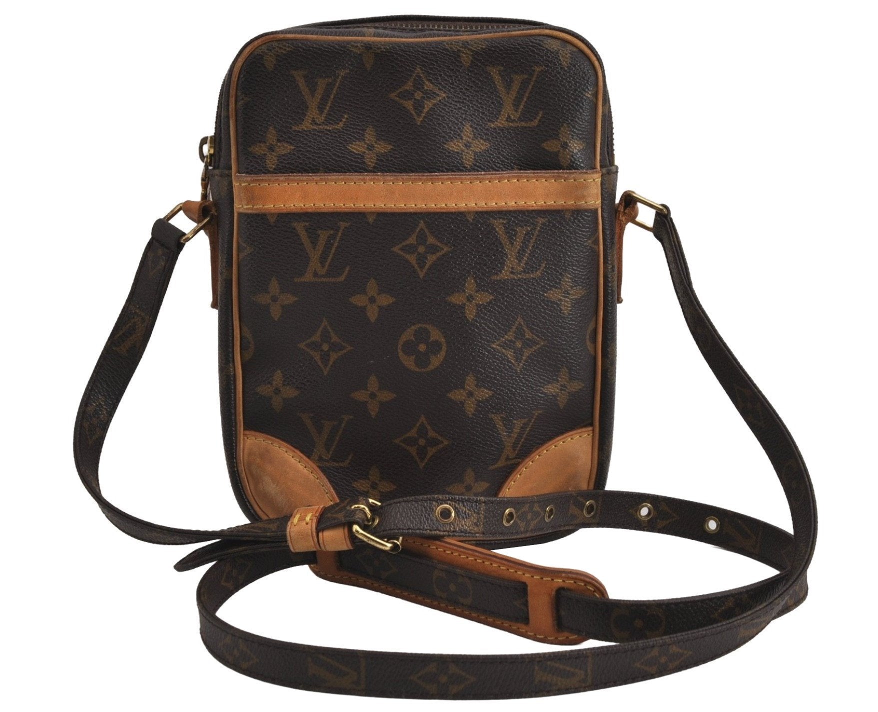 Authentic Louis Vuitton Monogram Danube Shoulder Cross Body Bag M45266 LV 6966J