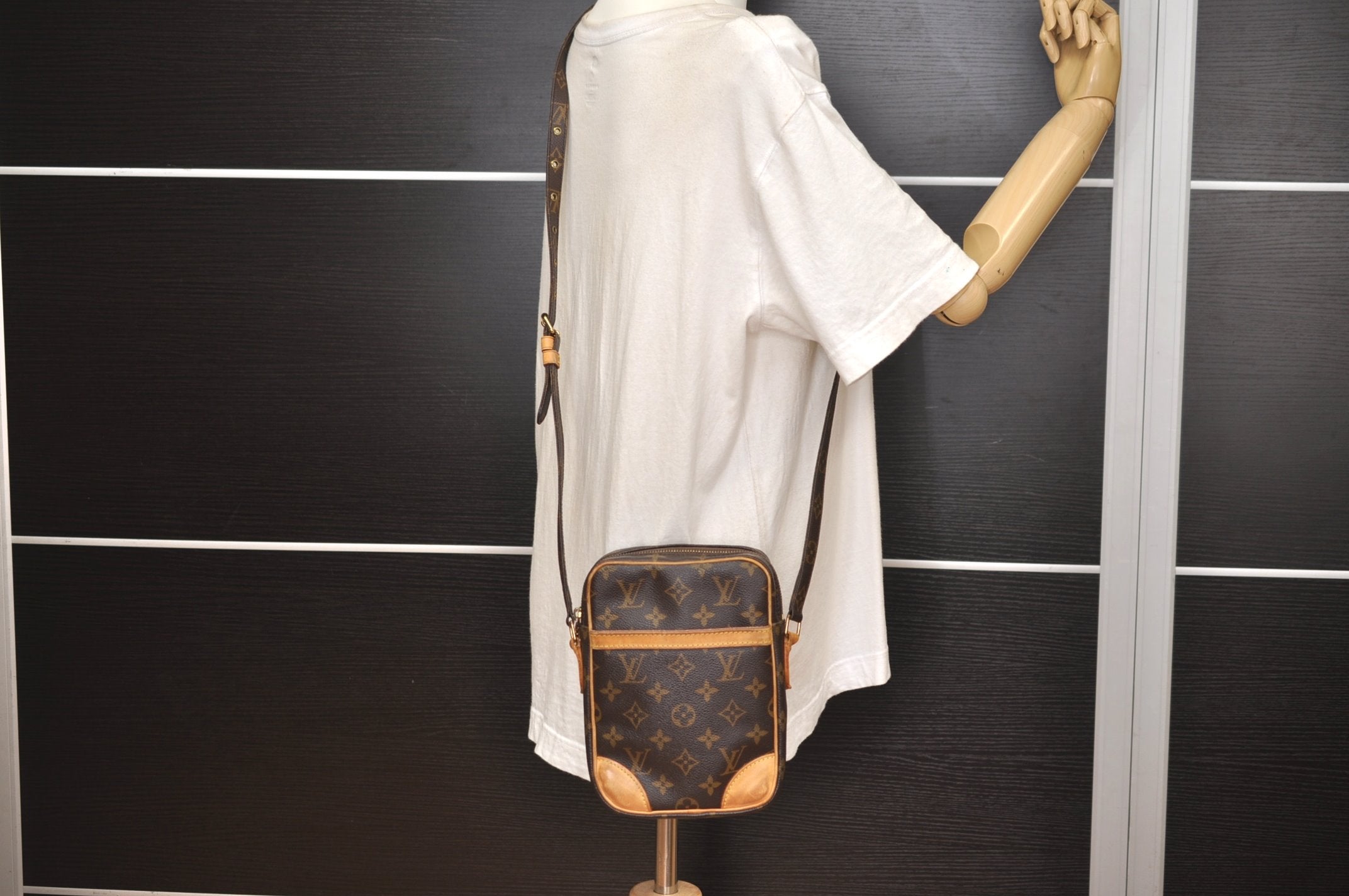 Authentic Louis Vuitton Monogram Danube Shoulder Cross Body Bag M45266 LV 6966J