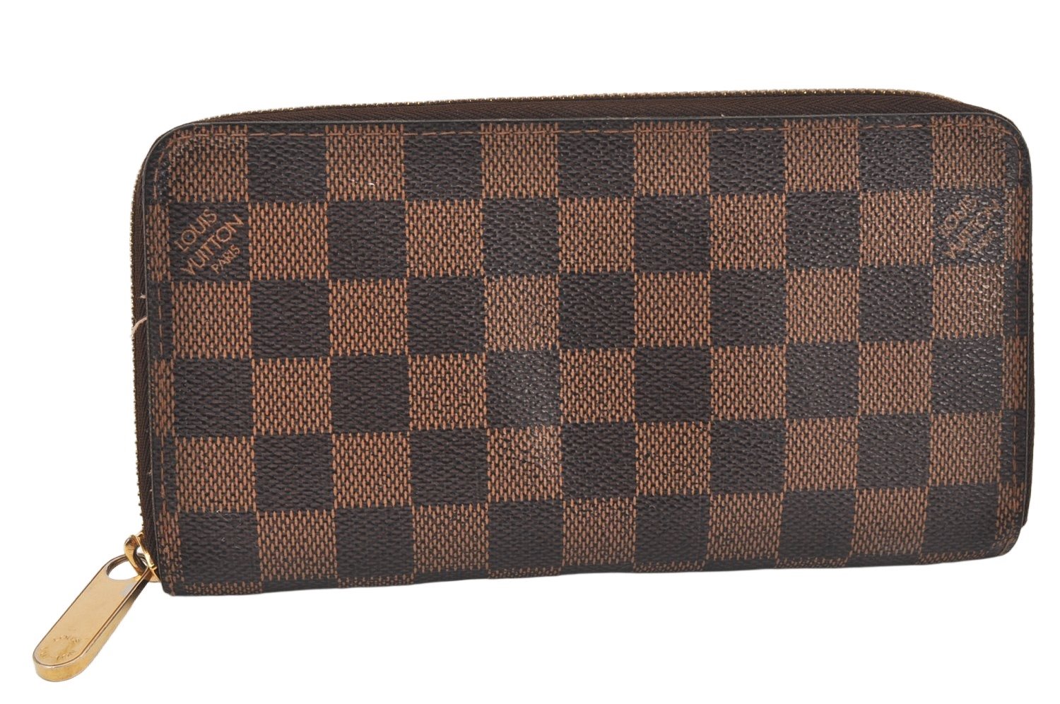 Authentic Louis Vuitton Damier Zippy Long Wallet Purse N60015 LV 6966K