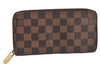 Authentic Louis Vuitton Damier Zippy Long Wallet Purse N60015 LV 6966K