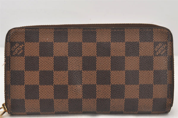 Authentic Louis Vuitton Damier Zippy Long Wallet Purse N60015 LV 6966K