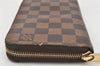 Authentic Louis Vuitton Damier Zippy Long Wallet Purse N60015 LV 6966K