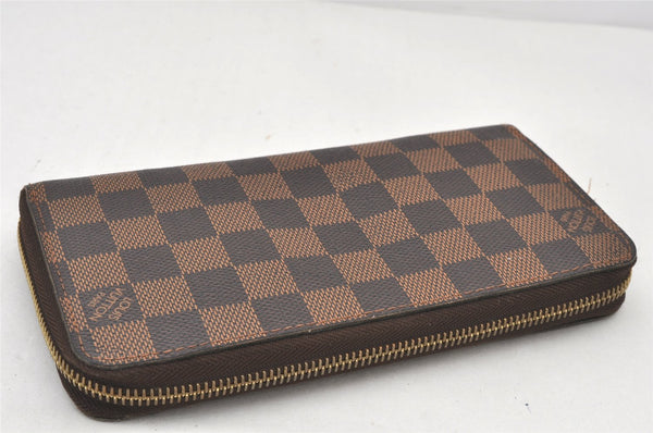 Authentic Louis Vuitton Damier Zippy Long Wallet Purse N60015 LV 6966K