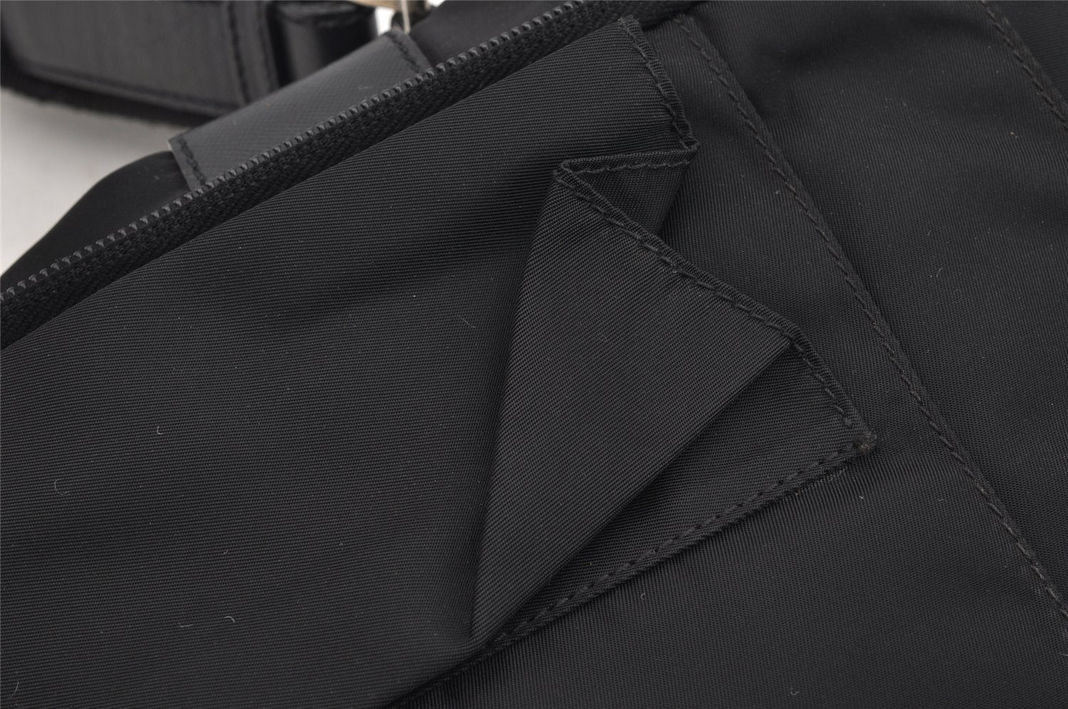 Authentic PRADA Nylon Tessuto Leather 2Way Shoulder Business Bag Black 6968I