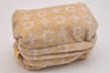 Authentic CELINE C Macadam Blason Pouch Handkerchief Set Pile Beige Box 6968J