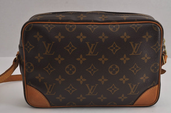 Authentic Louis Vuitton Monogram Trocadero 27 Shoulder Cross Bag M51274 LV 6969J