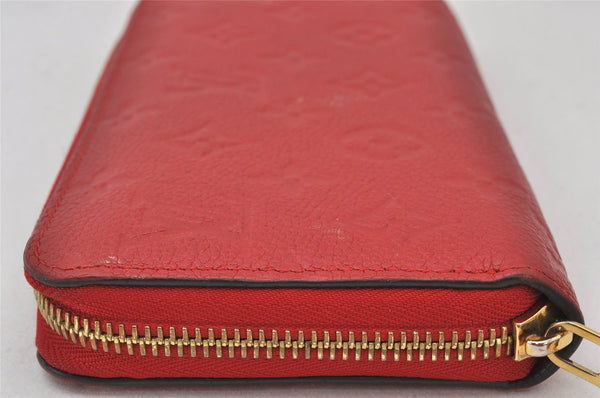 Authentic Louis Vuitton Monogram Empreinte Zippy Wallet Red M60547 LV 6969K