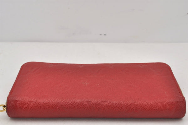 Authentic Louis Vuitton Monogram Empreinte Zippy Wallet Red M60547 LV 6969K