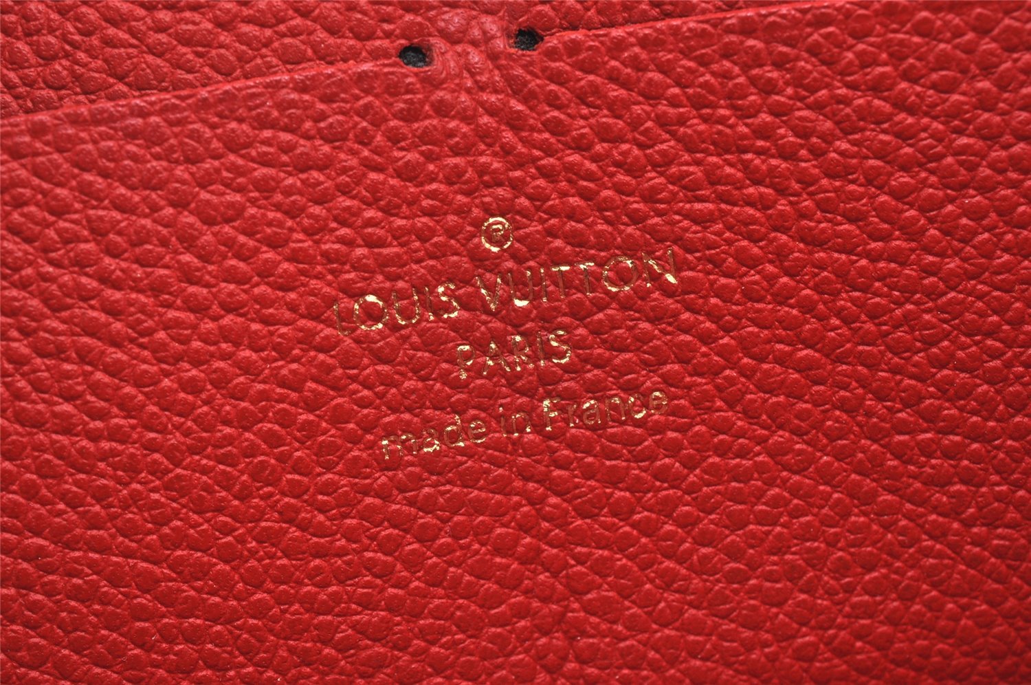 Authentic Louis Vuitton Monogram Empreinte Zippy Wallet Red M60547 LV 6969K