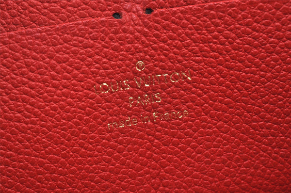 Authentic Louis Vuitton Monogram Empreinte Zippy Wallet Red M60547 LV 6969K