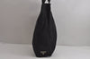 Authentic PRADA Vintage Nylon Tessuto Leather Tote Hand Bag Black 6970J