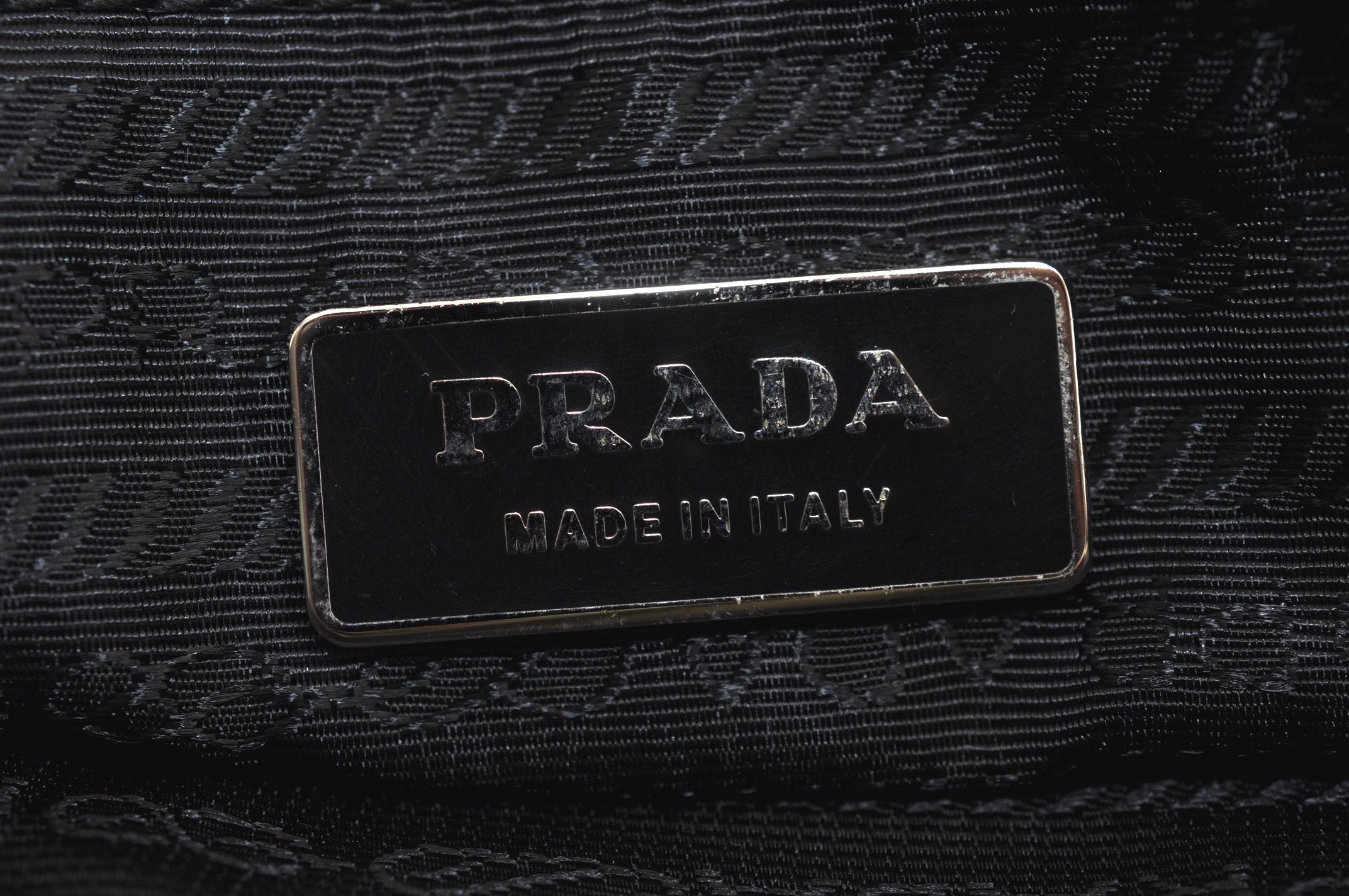 Authentic PRADA Vintage Nylon Tessuto Leather Tote Hand Bag Black 6970J