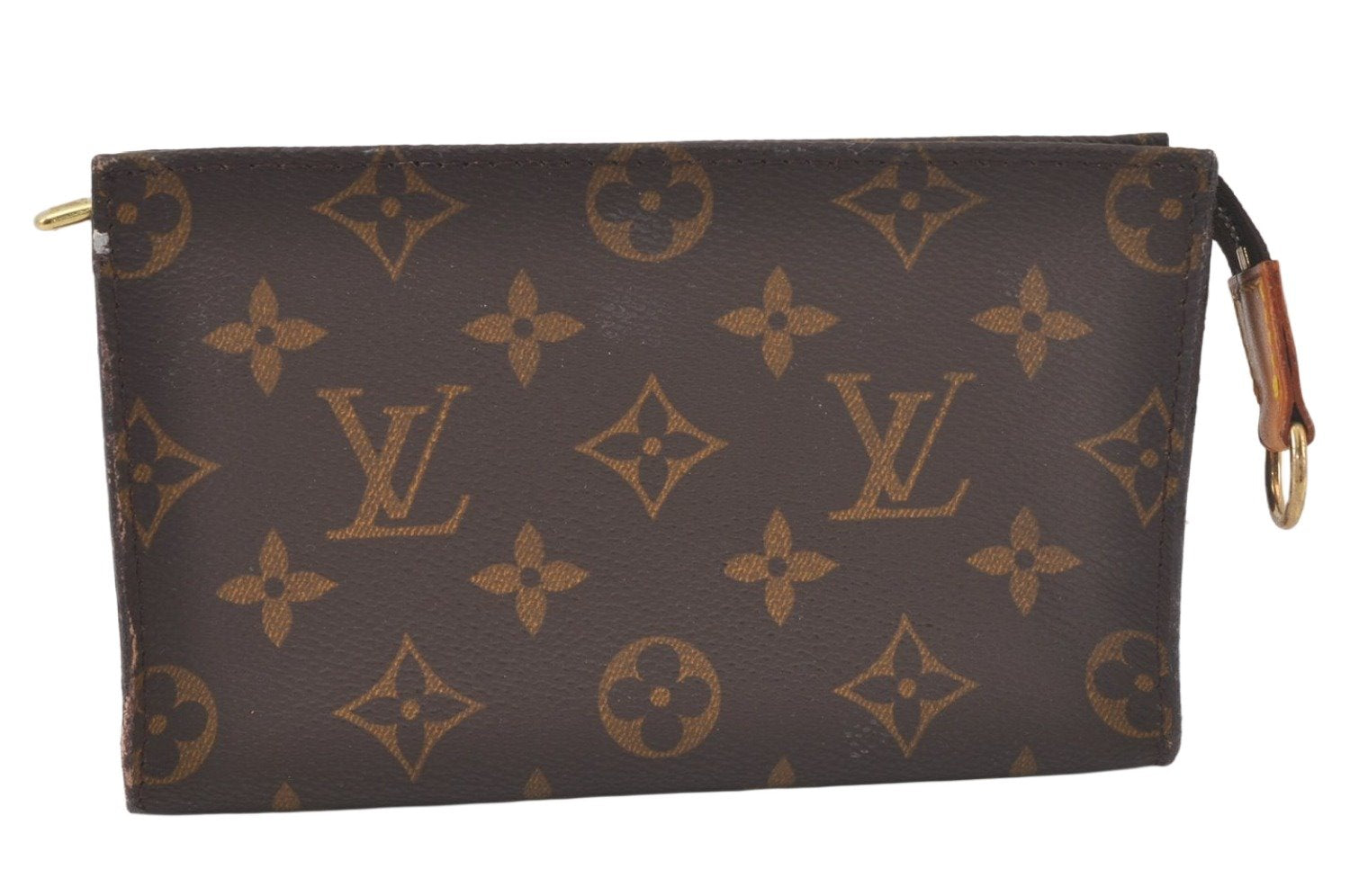 Authentic Louis Vuitton Monogram Pouch For Bucket PM LV Junk 6973K