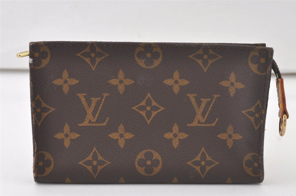 Authentic Louis Vuitton Monogram Pouch For Bucket PM LV Junk 6973K