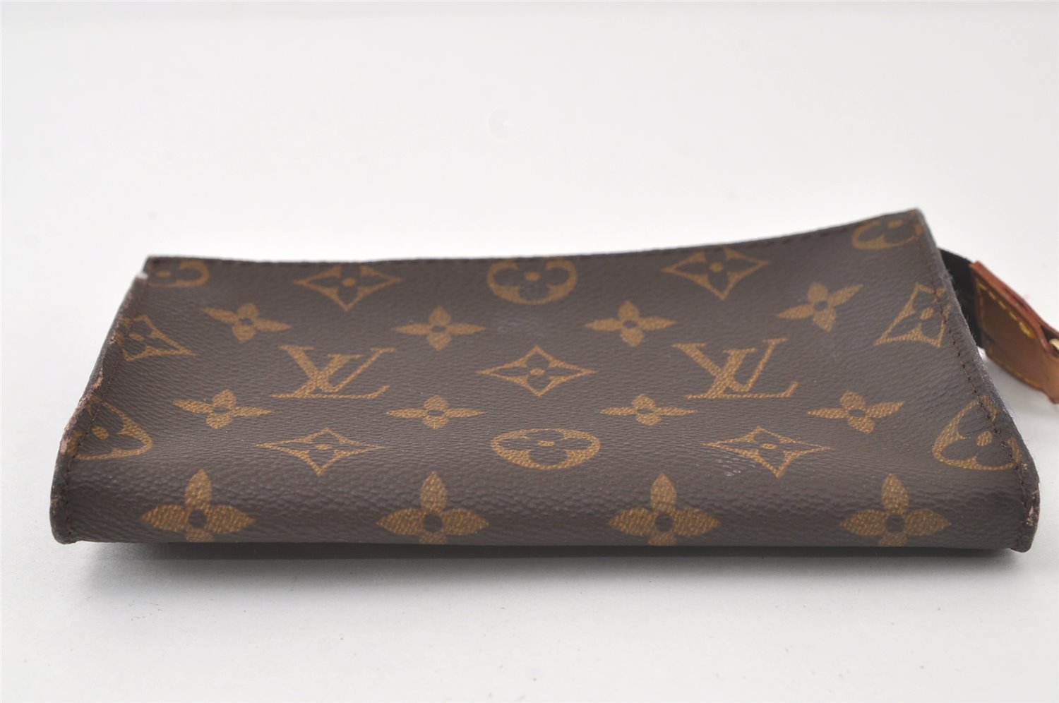 Authentic Louis Vuitton Monogram Pouch For Bucket PM LV Junk 6973K