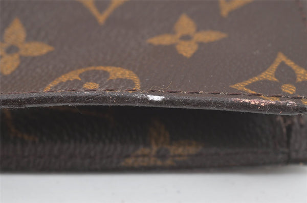 Authentic Louis Vuitton Monogram Pouch For Bucket PM LV Junk 6973K