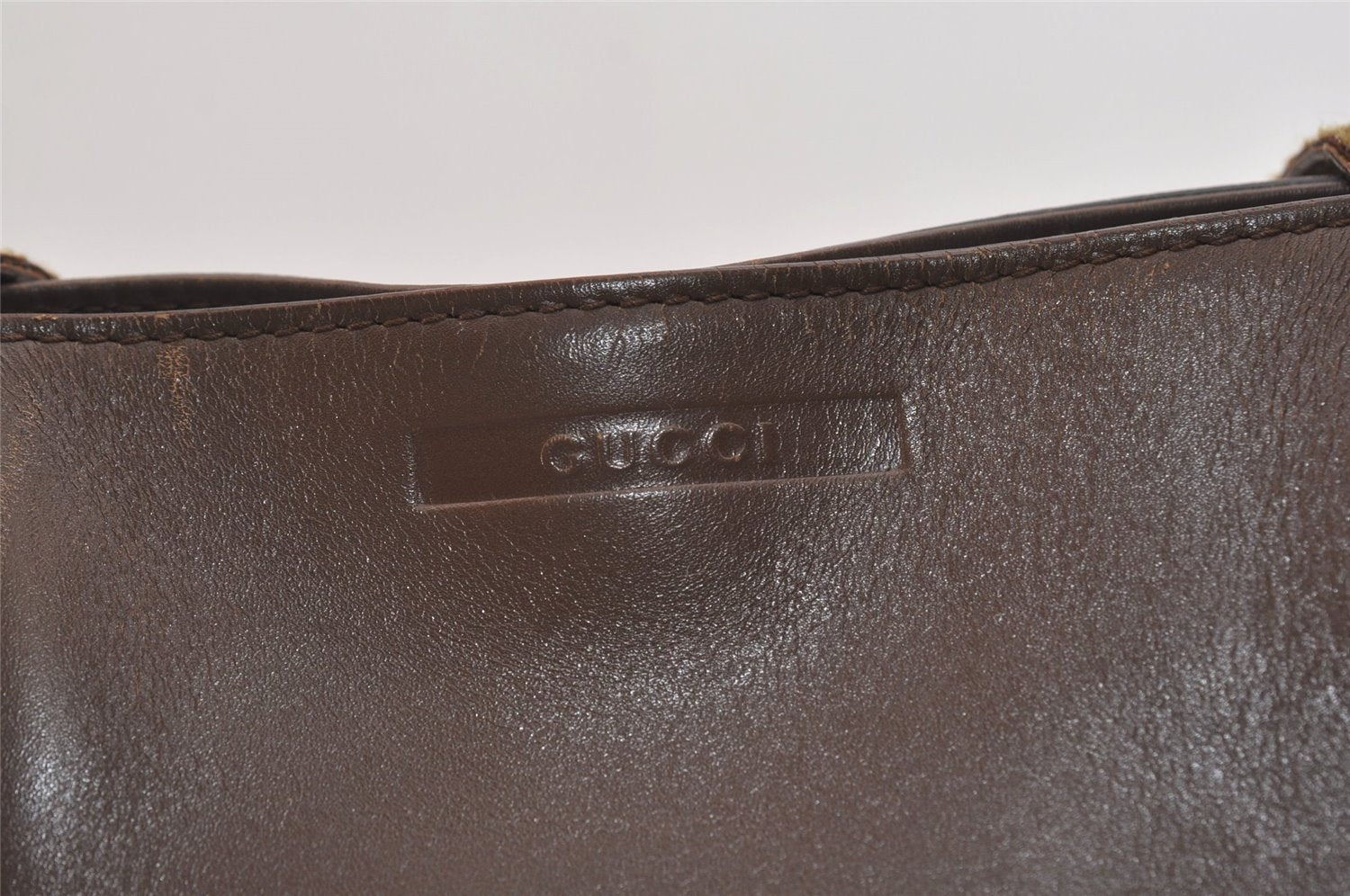 Authentic GUCCI Sherry Line Shoulder Tote Bag Leather 0021135 Brown 6974J