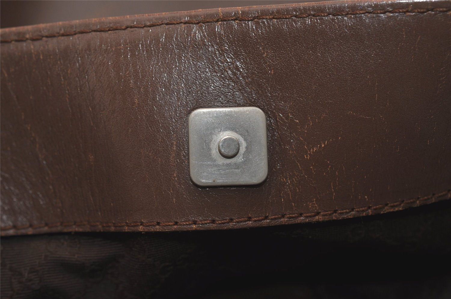 Authentic GUCCI Sherry Line Shoulder Tote Bag Leather 0021135 Brown 6974J