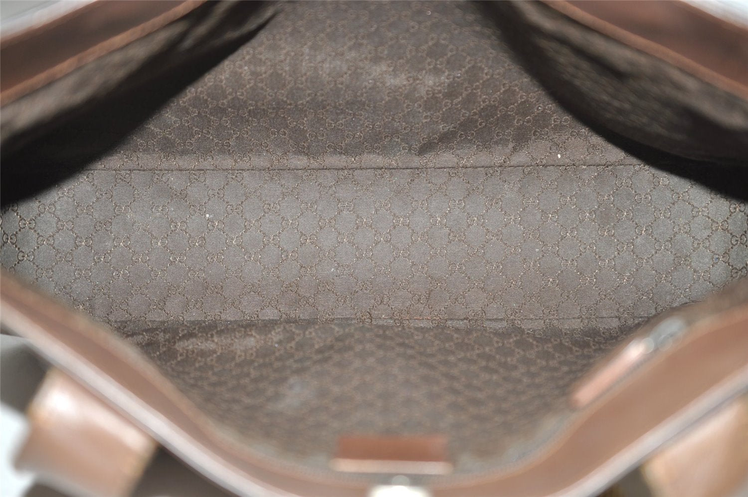 Authentic GUCCI Sherry Line Shoulder Tote Bag Leather 0021135 Brown 6974J