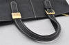 Authentic Burberrys Vintage Leather Shoulder Hand Bag Purse Black 6975I