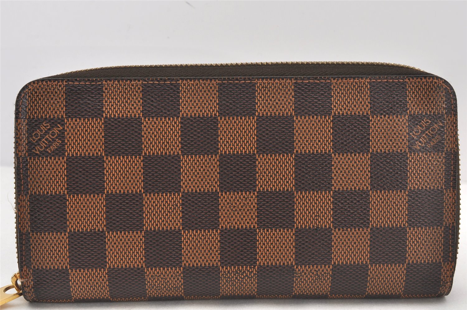 Authentic Louis Vuitton Damier Zippy Long Wallet Purse N60015 LV 6975K