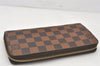 Authentic Louis Vuitton Damier Zippy Long Wallet Purse N60015 LV 6975K