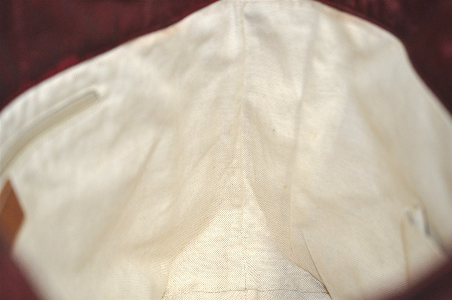 Authentic GUCCI Shoulder Tote Bag GG Nylon Leather 282439 Bordeaux Red 6977I