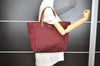 Authentic GUCCI Shoulder Tote Bag GG Nylon Leather 282439 Bordeaux Red 6977I