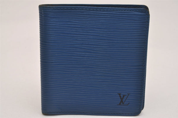 Auth Louis Vuitton Epi Porte Billets 6 Cartes Credit Wallet M63315 Blue 6977J