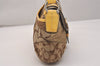 Authentic COACH Signature Shoulder Hand Bag Canvas Enamel F12316 Brown 6978J