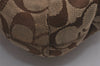 Authentic COACH Signature Shoulder Hand Bag Canvas Enamel F12316 Brown 6978J