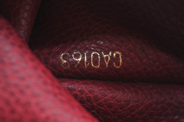 Auth Louis Vuitton Monogram Empreinte Pouch Portefeuille Curieuse Purple 6979I