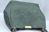 Authentic BURBERRY Vintage Leather Shoulder Tote Bag Green 6980J