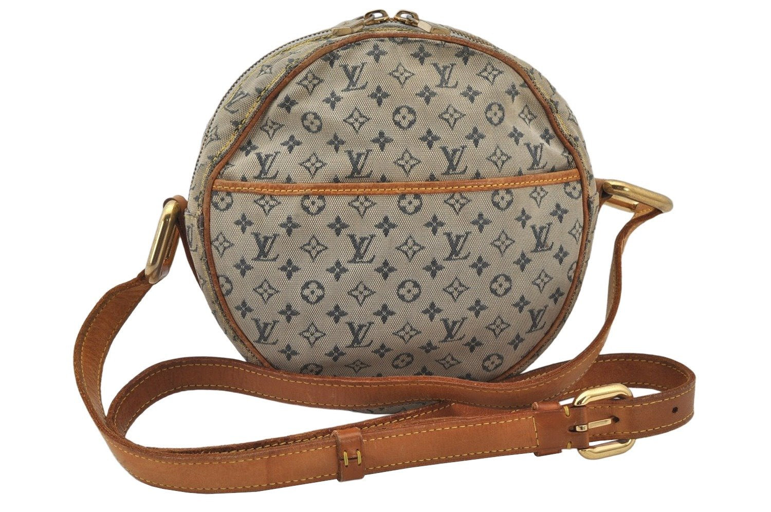 Auth Louis Vuitton Monogram Mini Jeanne GM Shoulder Bag M92000 Blue Junk 6980K