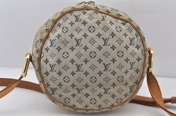 Auth Louis Vuitton Monogram Mini Jeanne GM Shoulder Bag M92000 Blue Junk 6980K