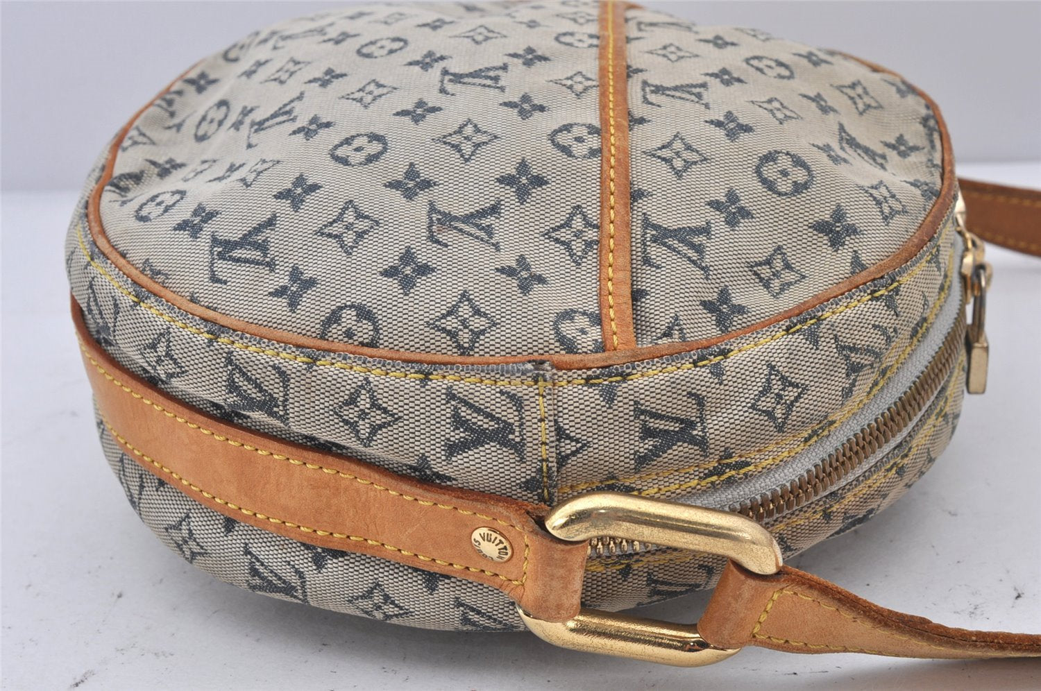 Auth Louis Vuitton Monogram Mini Jeanne GM Shoulder Bag M92000 Blue Junk 6980K