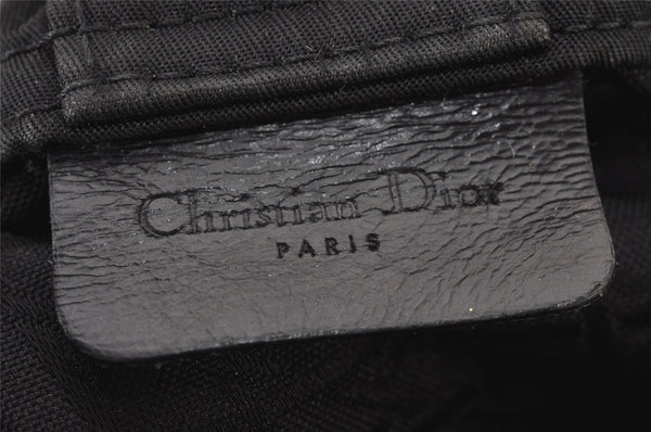 Authentic Christian Dior Maris Pearl Shoulder Hand Bag Purse Nylon Black 6981I