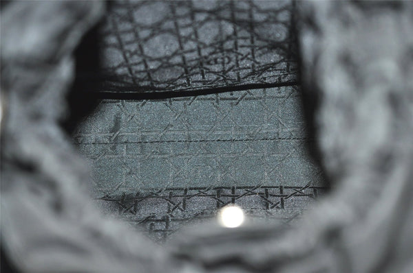 Authentic Christian Dior Maris Pearl Shoulder Hand Bag Purse Nylon Black 6981I