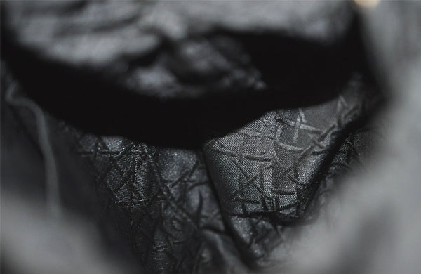 Authentic Christian Dior Maris Pearl Shoulder Hand Bag Purse Nylon Black 6981I