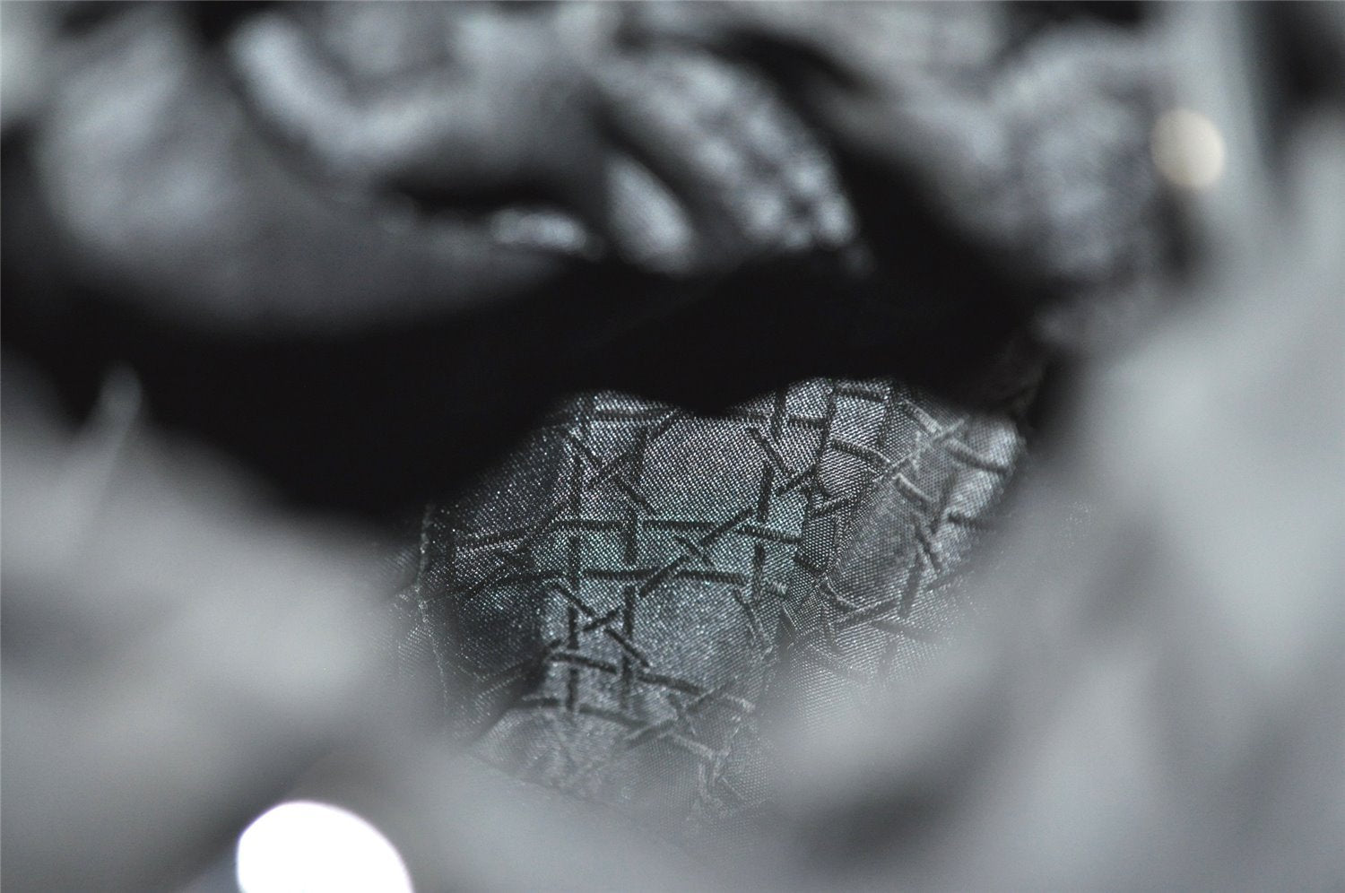 Authentic Christian Dior Maris Pearl Shoulder Hand Bag Purse Nylon Black 6981I