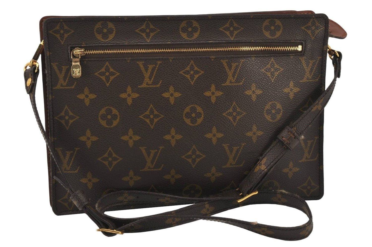 Authentic Louis Vuitton Monogram Enghien Shoulder Cross Bag M51205 LV 6981K