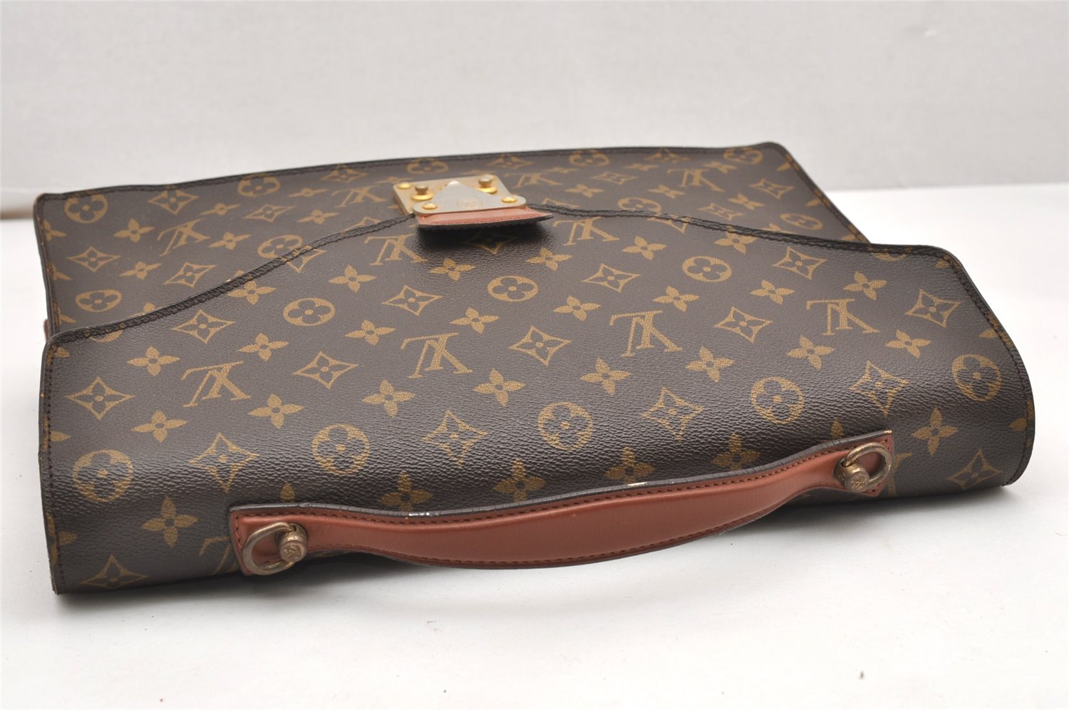 Auth Louis Vuitton Monogram Porte Documents Bandouliere M53338 Briefcase 6982K