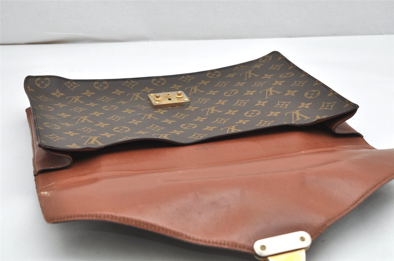 Auth Louis Vuitton Monogram Porte Documents Bandouliere M53338 Briefcase 6982K