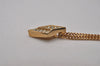 Authentic Christian Dior Gold Tone Rhinestone Chain Pendant Necklace CD 6983I