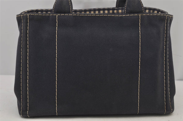 Authentic PRADA CANAPA SS Denim 2Way Shoulder Hand Bag 1BG439 Navy Blue 6984J