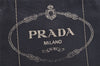 Authentic PRADA CANAPA SS Denim 2Way Shoulder Hand Bag 1BG439 Navy Blue 6984J