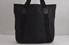 Authentic GUCCI Vintage Shoulder Tote Bag GG Canvas Leather 189669 Black 6985J