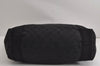 Authentic GUCCI Vintage Shoulder Tote Bag GG Canvas Leather 189669 Black 6985J