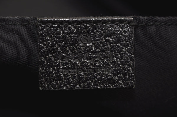 Authentic GUCCI Vintage Shoulder Tote Bag GG Canvas Leather 189669 Black 6985J